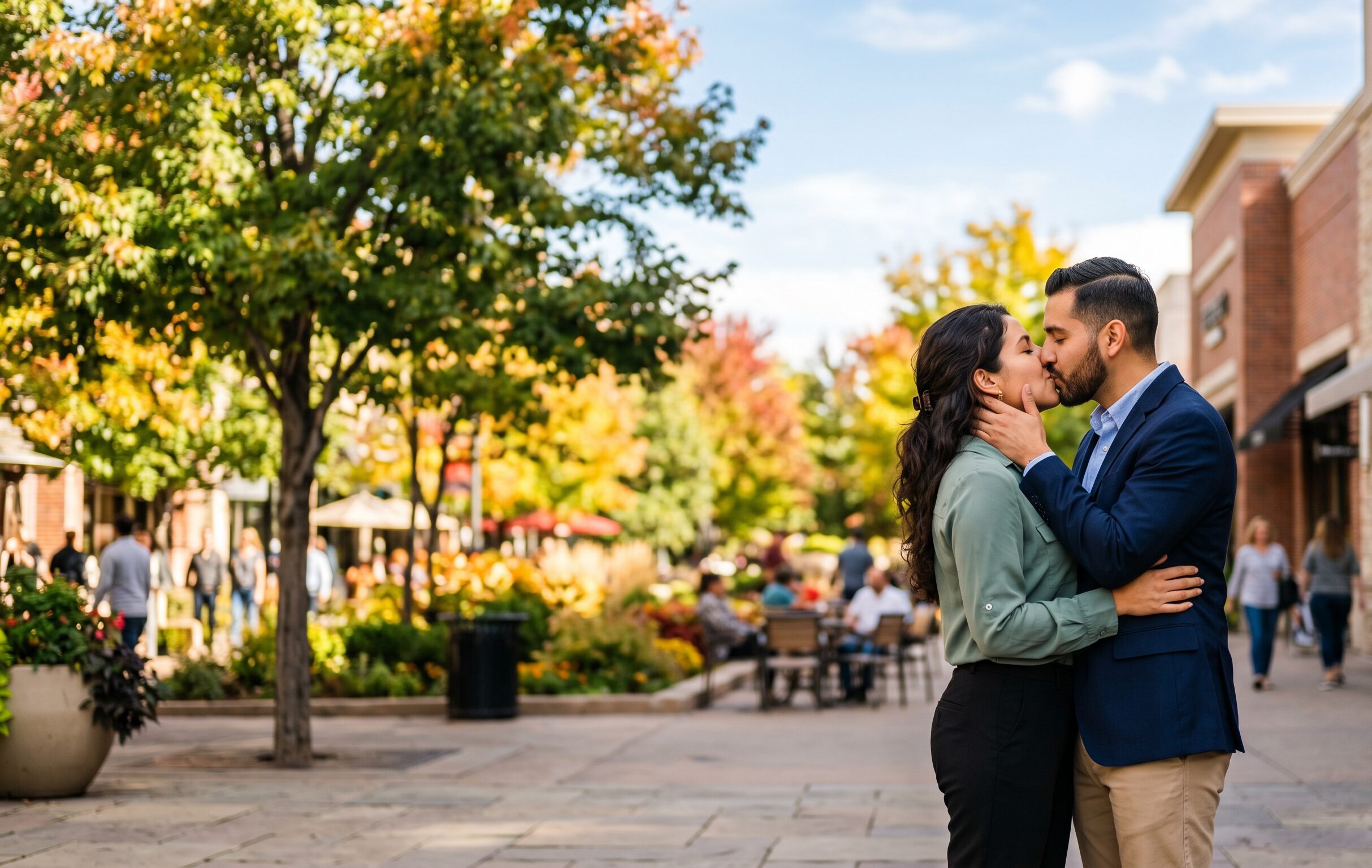 couple kissing each other late 40s