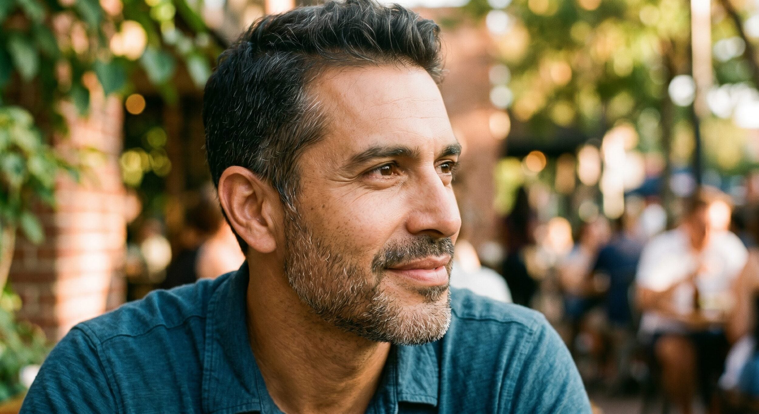 man looking right of the camera mid 40s