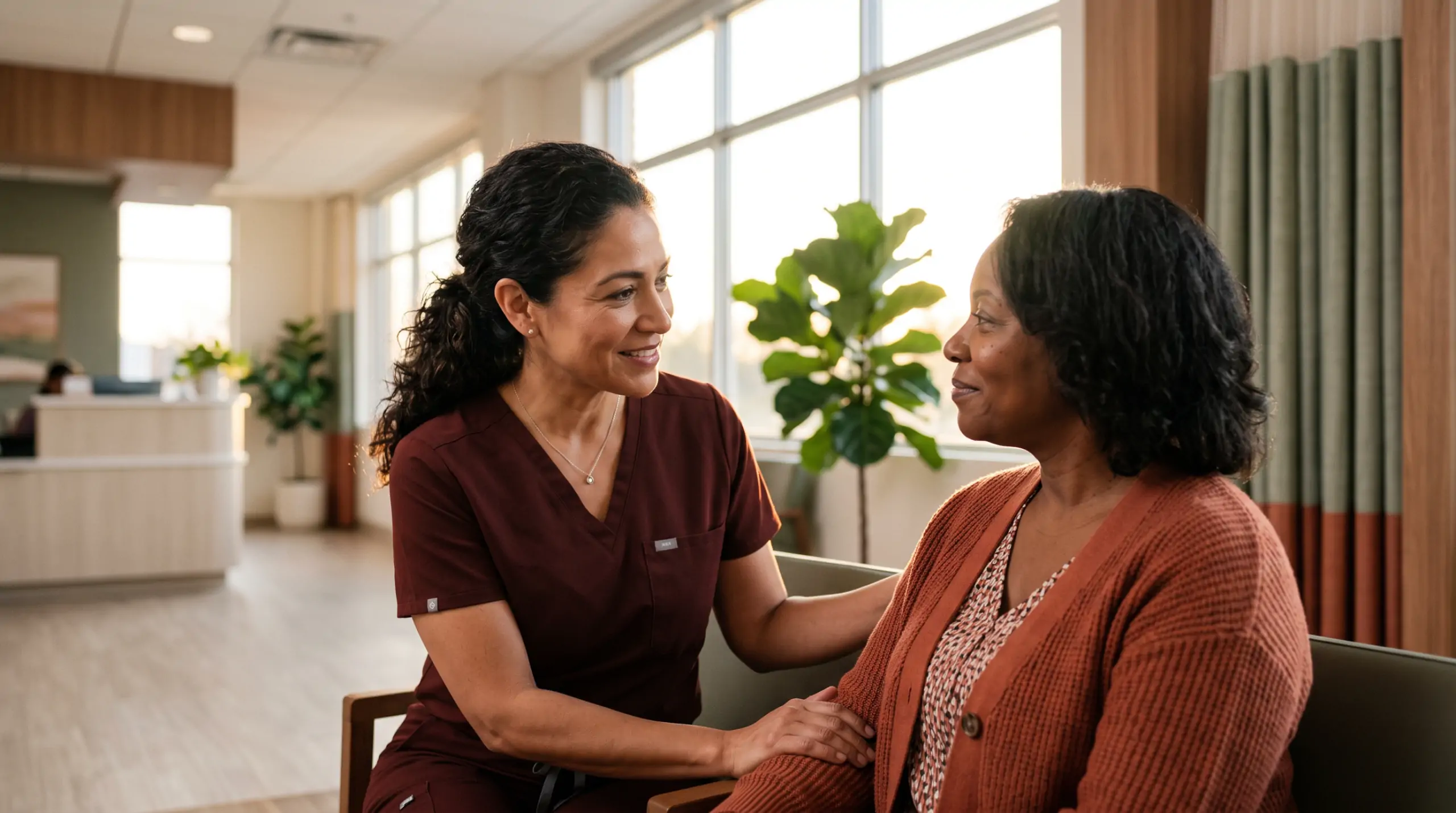 cunningham clinic nurse practitioner talking to a patient about treatments like botox for hyperhidrosis in Denver